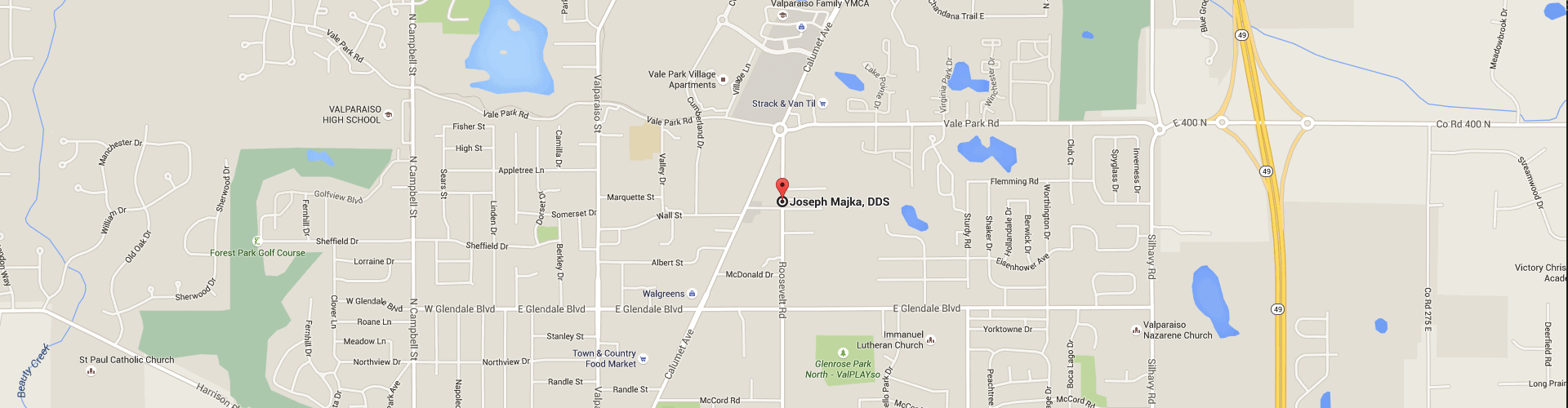 Map of Valparaiso Family Dentistry