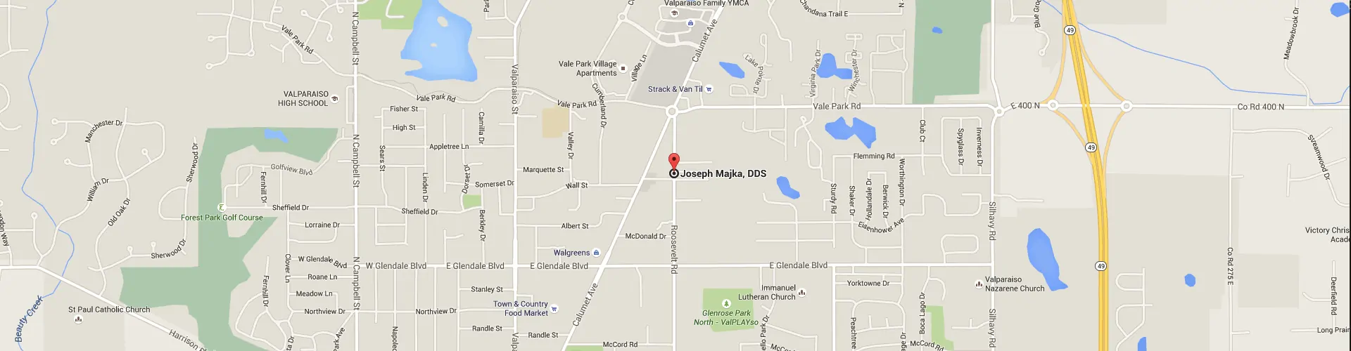 Map of Valparaiso Family Dentistry