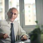 man in his office